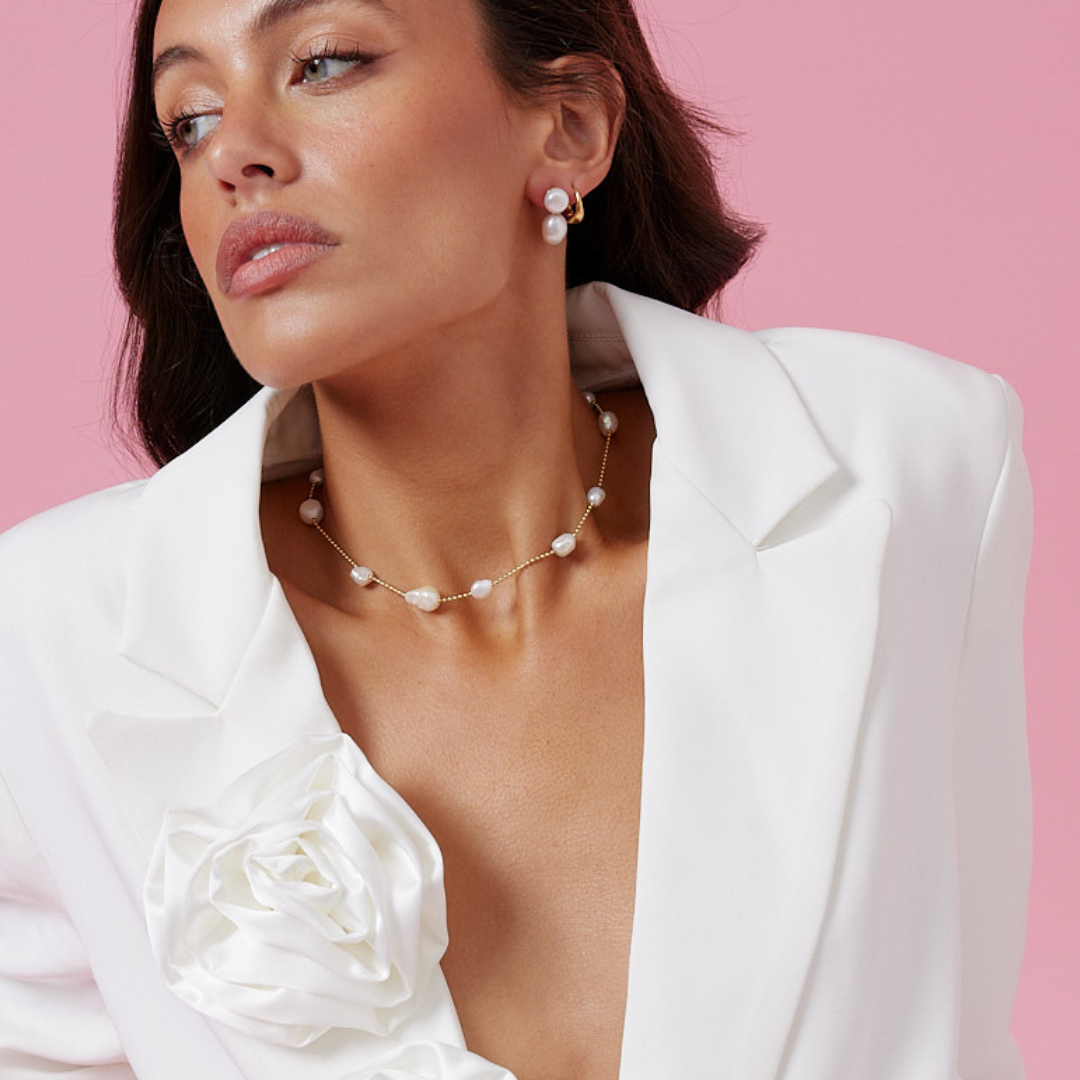 Lily Double Pearl Earrings