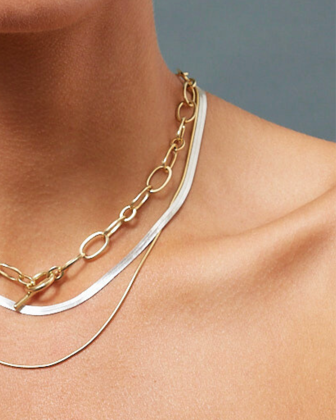 Slinky Chain Necklace 24K Gold Plate