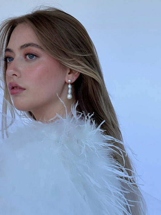 Mila Drop Pearl Earrings