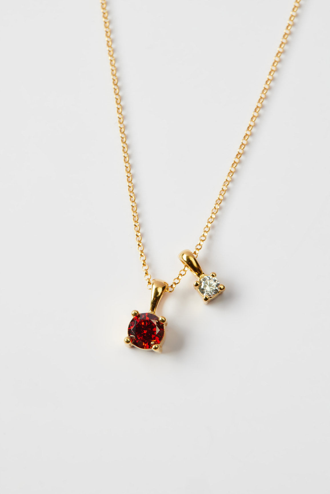 Birthstone Necklace 24K Gold Plate