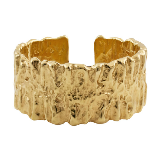 Wattle Free Size Ring with Engraved Initial 24K Gold Plate (PRE-ORDER)