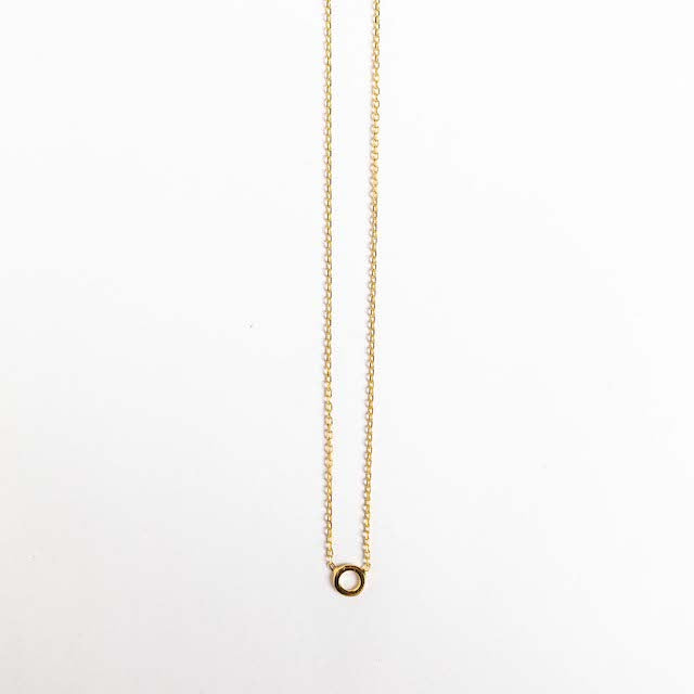 Petite Initial Necklace in Solid Gold - PRE-ORDER