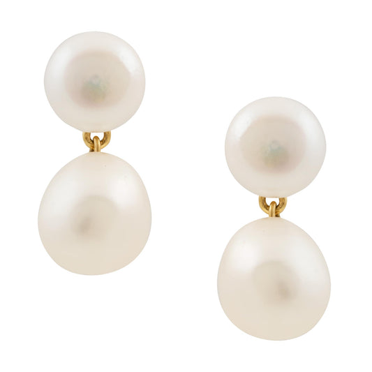 Lily Double Pearl Earrings
