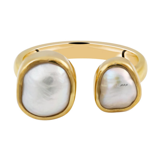 Sofia Double Pearl Ring - Free Size