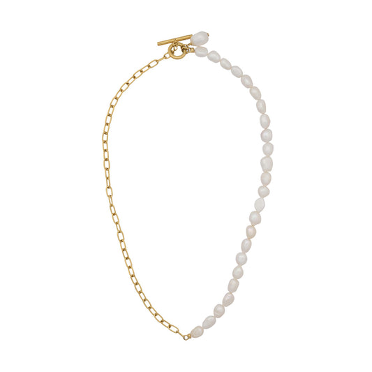 Sofia Gold Links Pearl Necklace