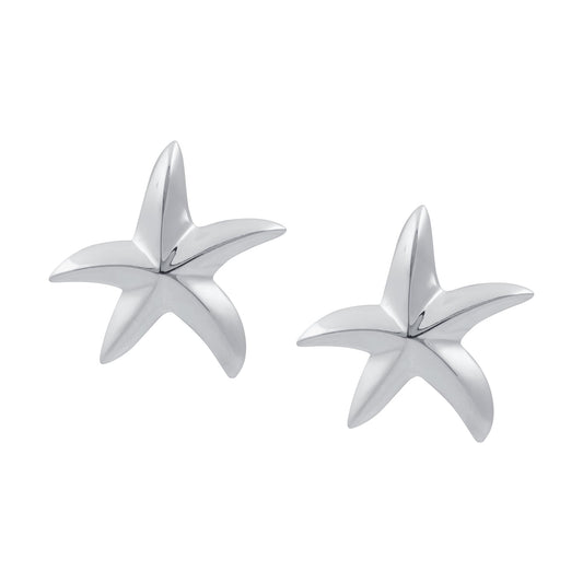 Starfish Earrings Silver